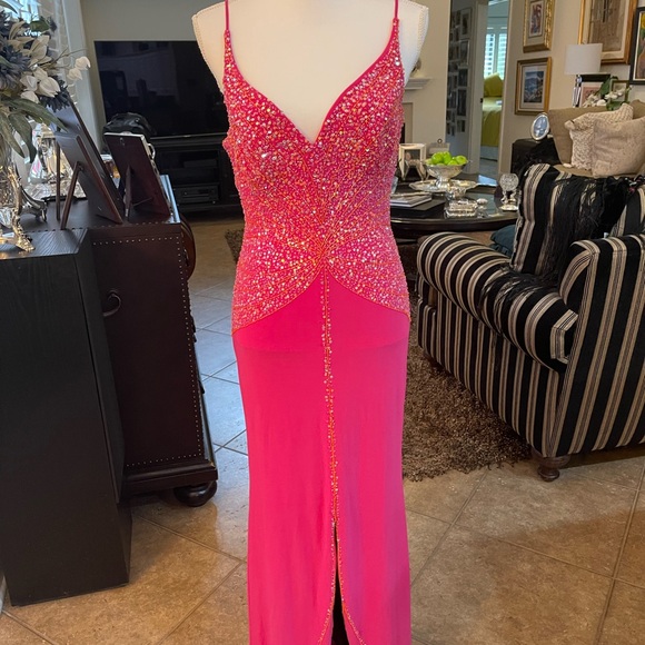 Elegant Pink Evening Gown Maggie Sotero size 6 - Picture 1 of 8